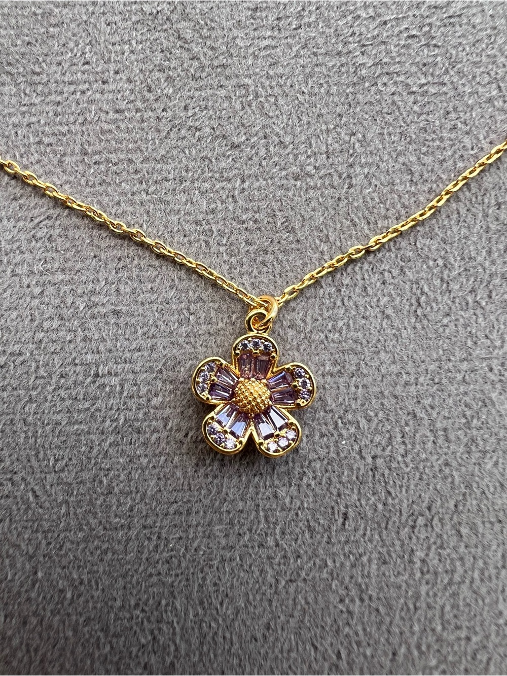 Kate Spade Fleurette Pendant Necklace In Purple - Picture 6 of 6